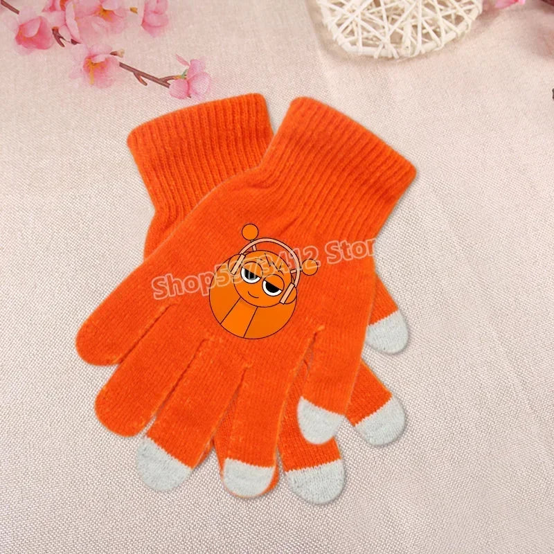 Incredibox Sprunki Kids Knitted Gloves – Winter Warm Cartoon Anime Fashion Accessories for Boys & Girls, Perfect Birthday Gift.