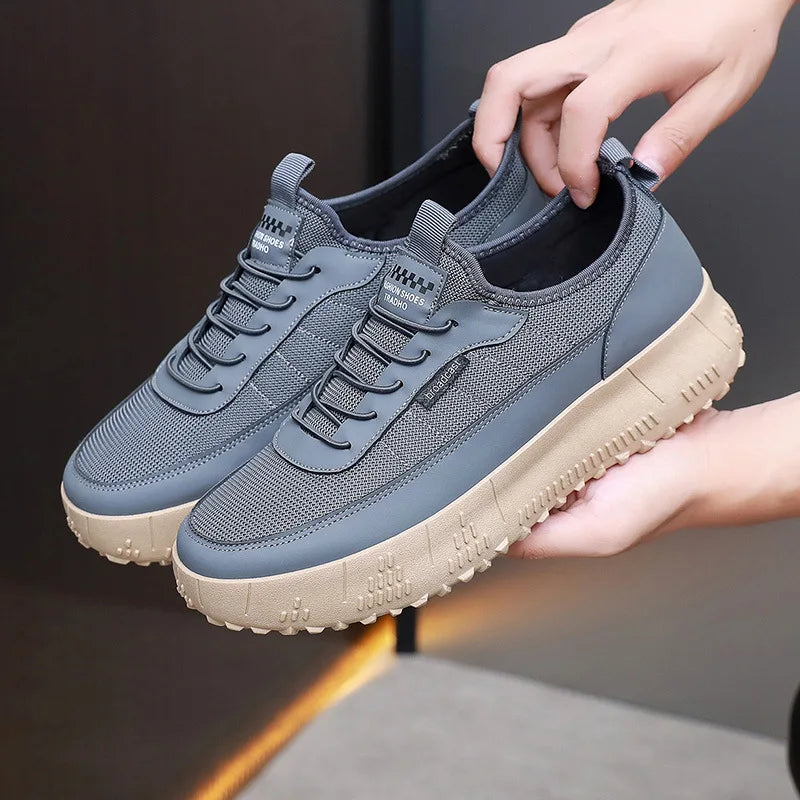 Men’s Casual Sports Shoes – Comfortable, Breathable, Round-Toe, Soft-Soled, Fashionable & Versatile Footwear.