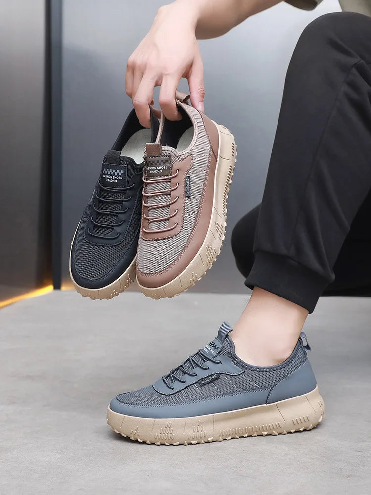 Men’s Casual Sports Shoes – Comfortable, Breathable, Round-Toe, Soft-Soled, Fashionable & Versatile Footwear.
