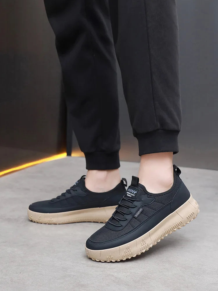 Men’s Casual Sports Shoes – Comfortable, Breathable, Round-Toe, Soft-Soled, Fashionable & Versatile Footwear.