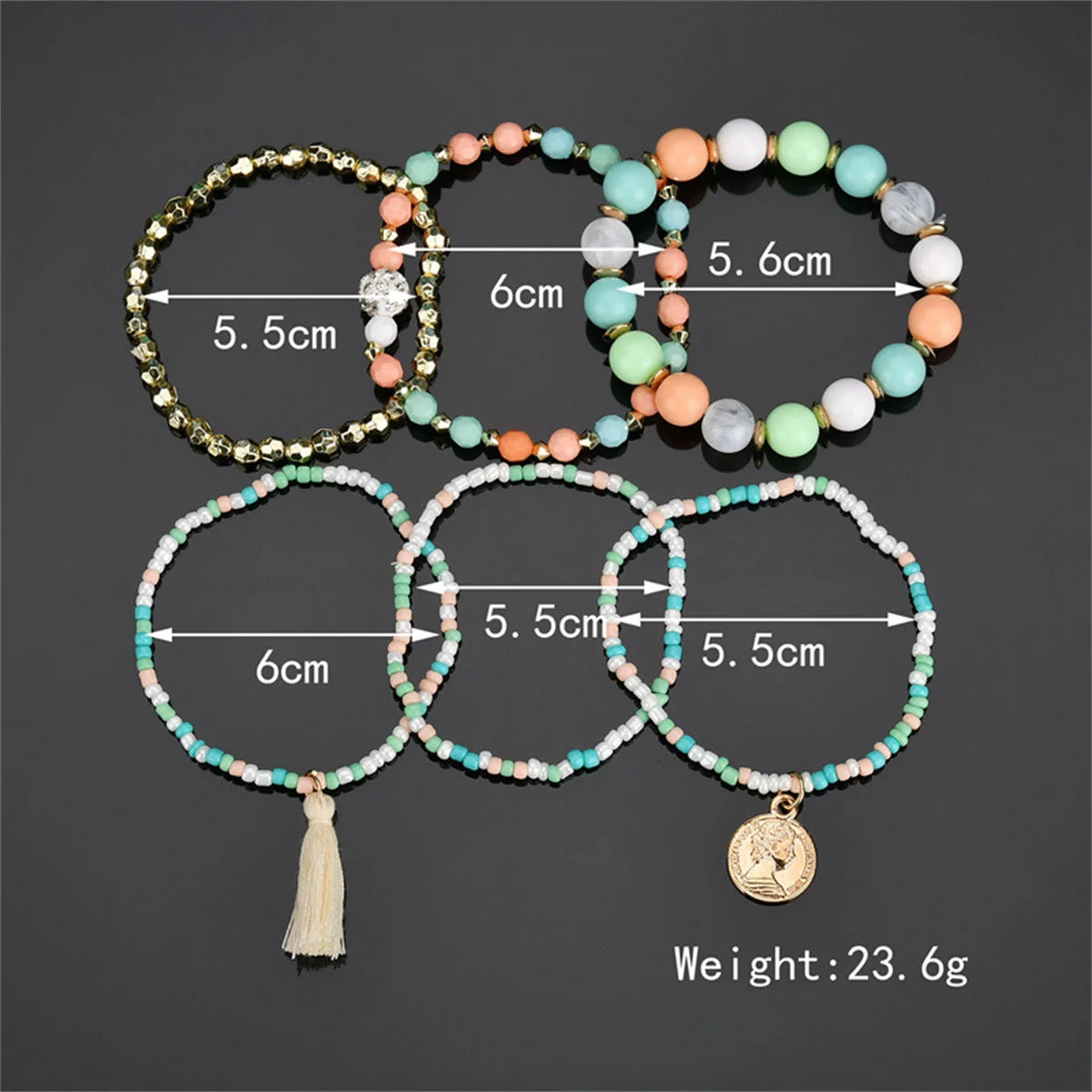 Bohemia Multicolor Beaded Tassel Bracelet – Handmade Summer Jewelry