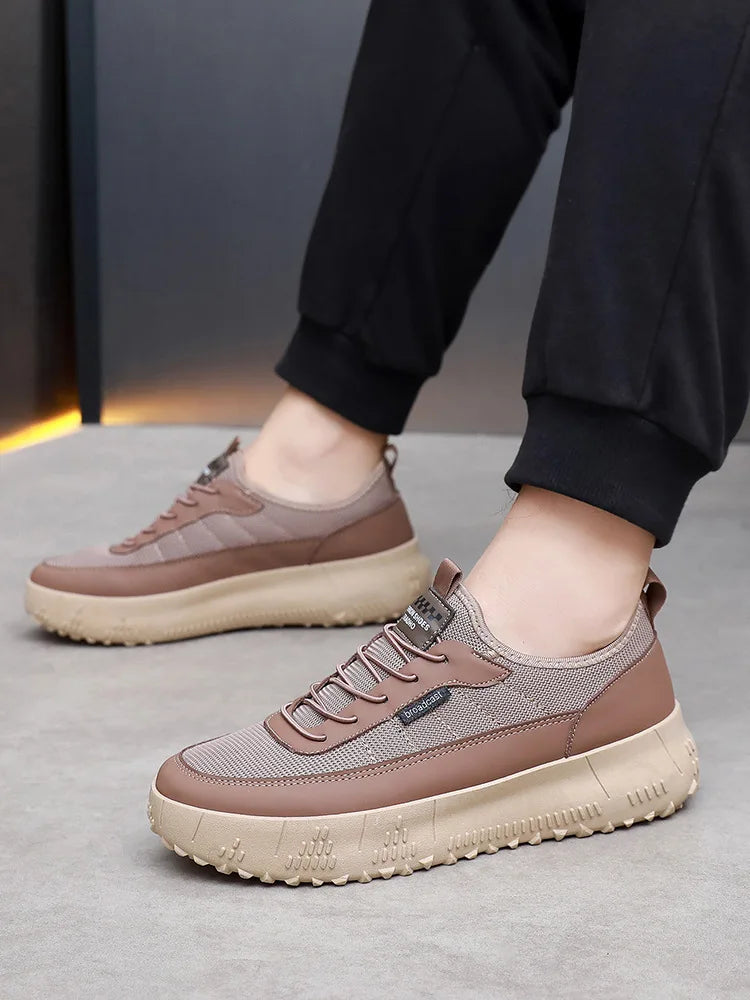 Men’s Casual Sports Shoes – Comfortable, Breathable, Round-Toe, Soft-Soled, Fashionable & Versatile Footwear.