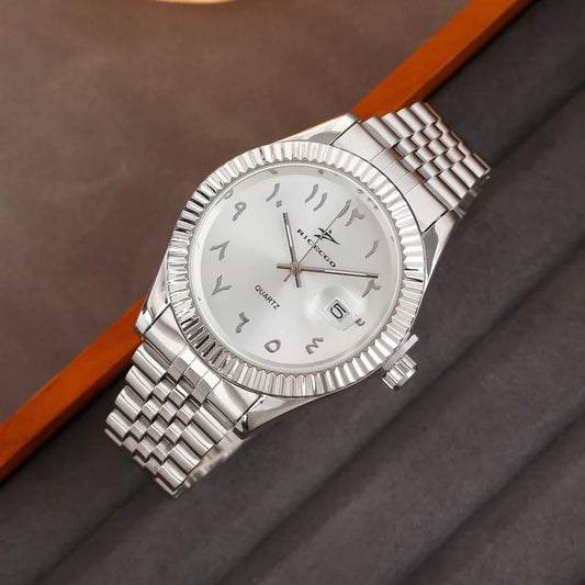 Men’s Luxury Quartz Watch – Stainless Steel, Business & Sport Style