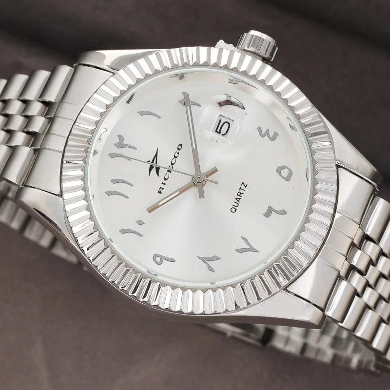 Men’s Luxury Quartz Watch – Stainless Steel, Business & Sport Style
