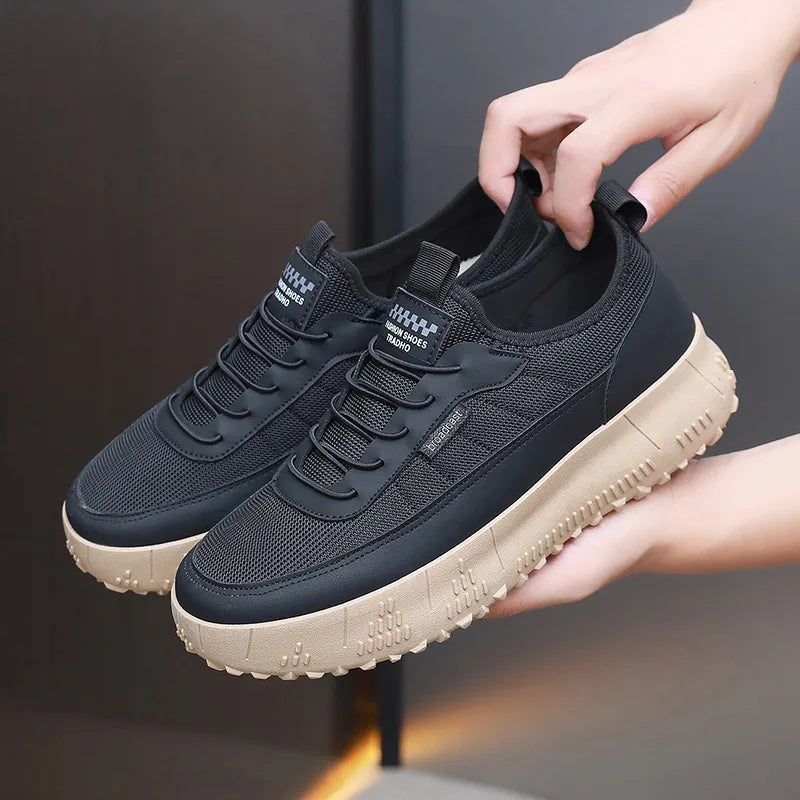 Men’s Casual Sports Shoes – Comfortable, Breathable, Round-Toe, Soft-Soled, Fashionable & Versatile Footwear.