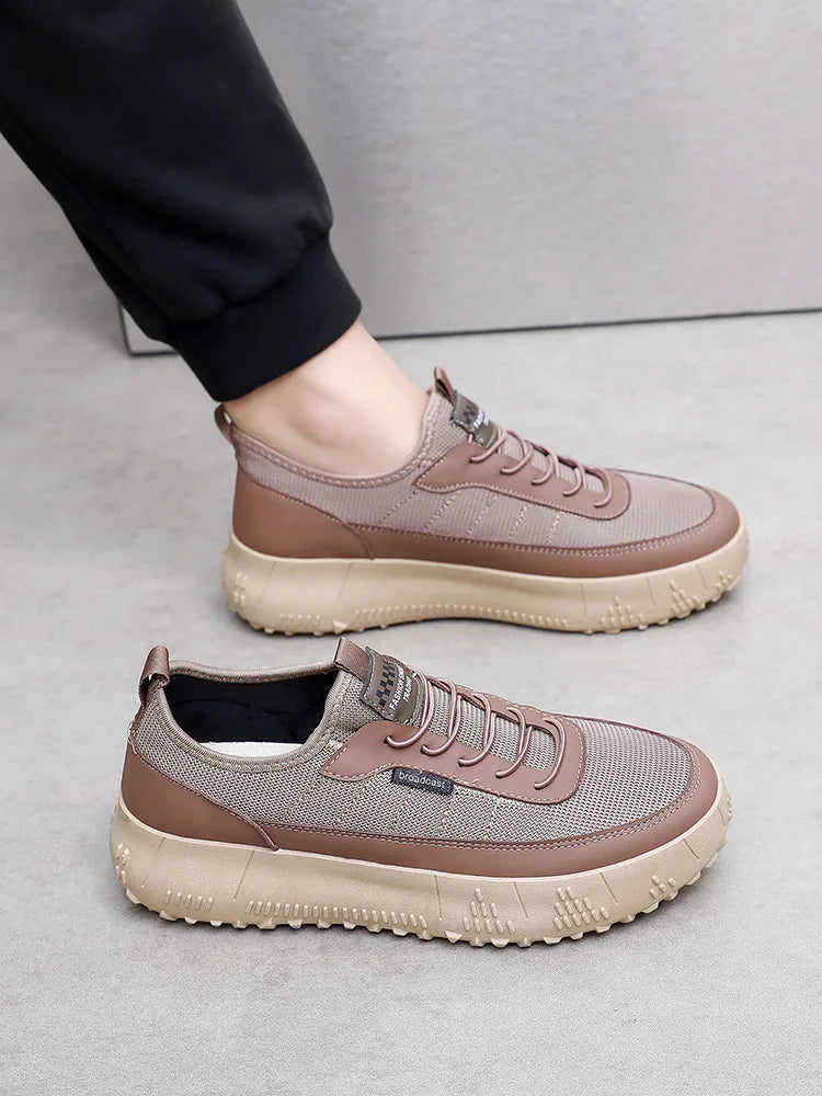 Men’s Casual Sports Shoes – Comfortable, Breathable, Round-Toe, Soft-Soled, Fashionable & Versatile Footwear.