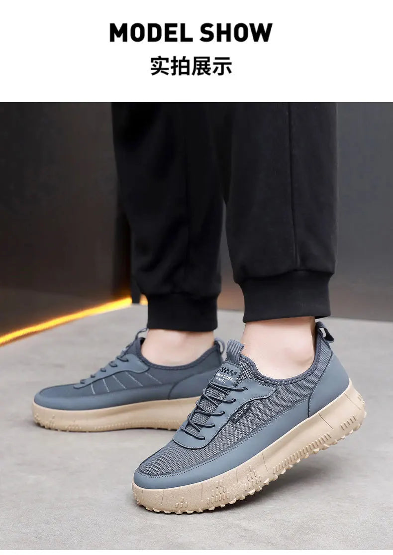 Men’s Casual Sports Shoes – Comfortable, Breathable, Round-Toe, Soft-Soled, Fashionable & Versatile Footwear.
