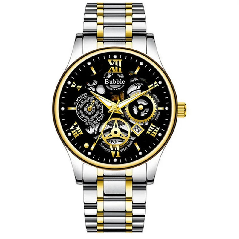 UTHAI Men’s Luxury Quartz Watch – Waterproof Roman Dial, Versatile Style