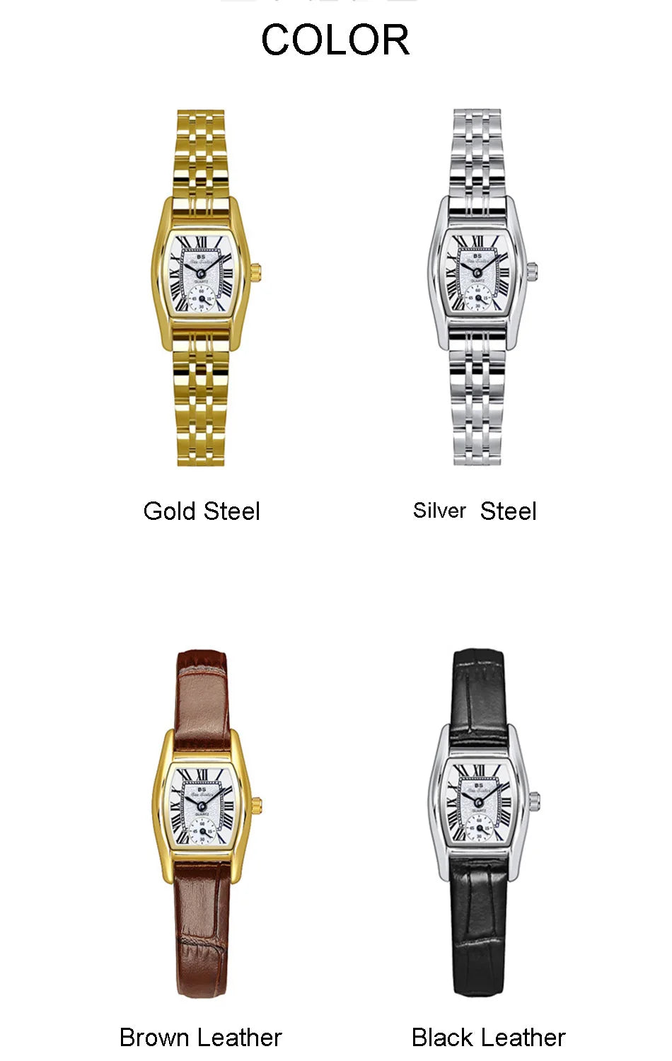 Women’s Vintage Rectangle Watch – Elegant Leather Strap, Golden Quartz 2025