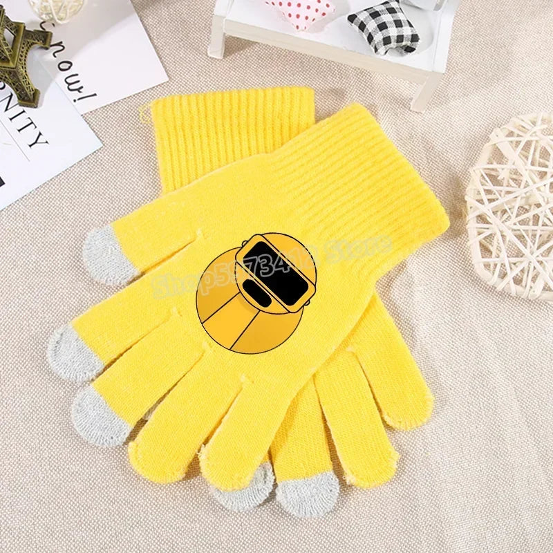 Incredibox Sprunki Kids Knitted Gloves – Winter Warm Cartoon Anime Fashion Accessories for Boys & Girls, Perfect Birthday Gift.