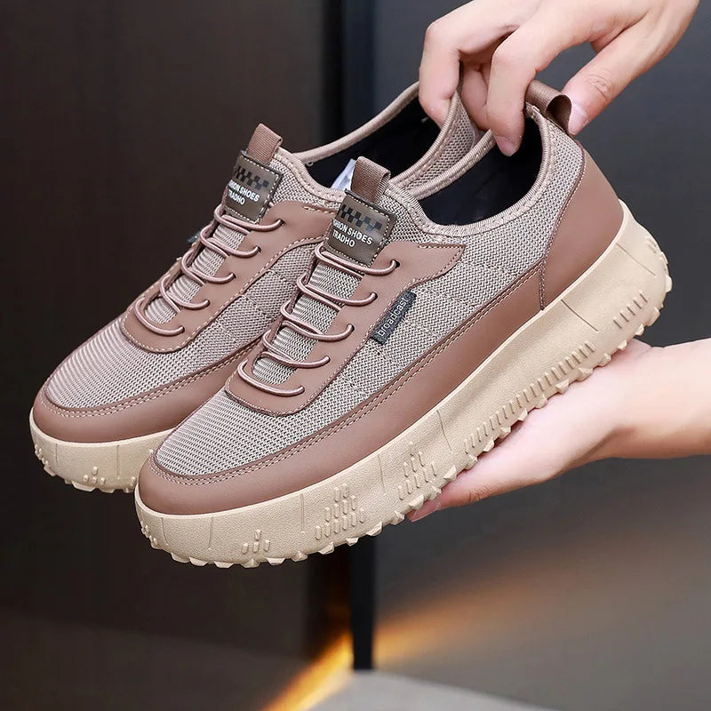 Men’s Casual Sports Shoes – Comfortable, Breathable, Round-Toe, Soft-Soled, Fashionable & Versatile Footwear.