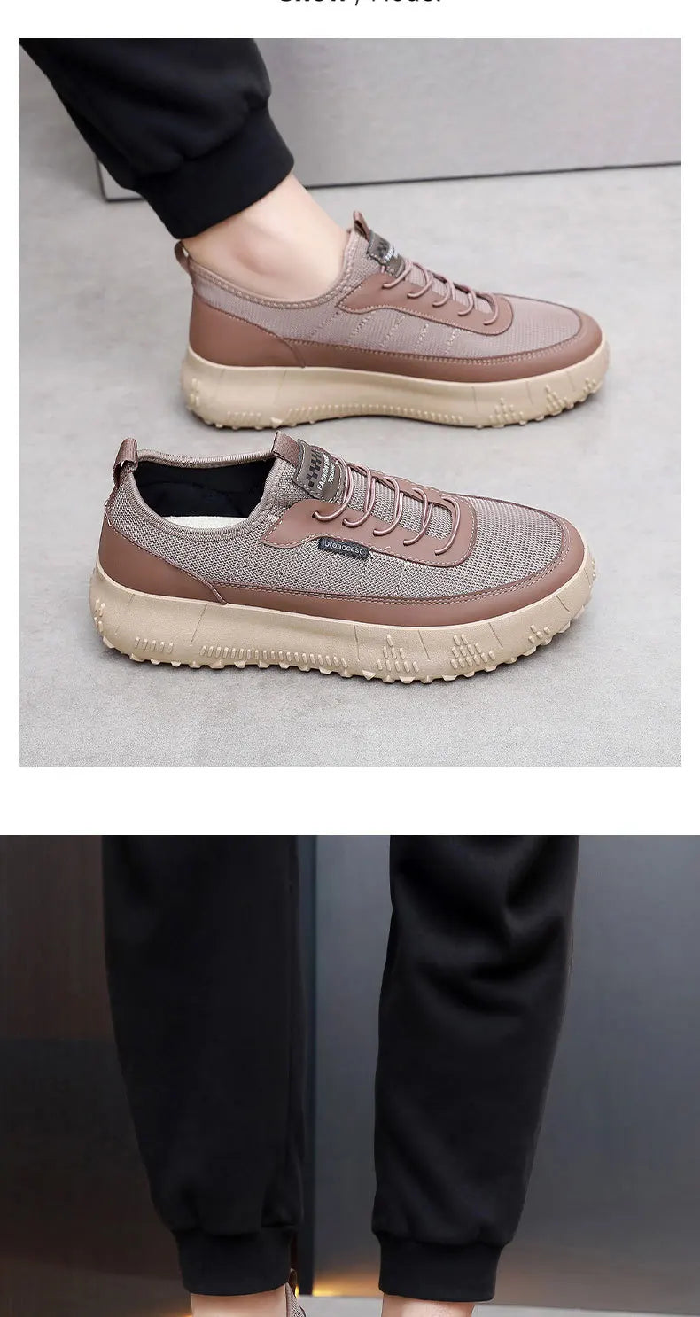 Men’s Casual Sports Shoes – Comfortable, Breathable, Round-Toe, Soft-Soled, Fashionable & Versatile Footwear.