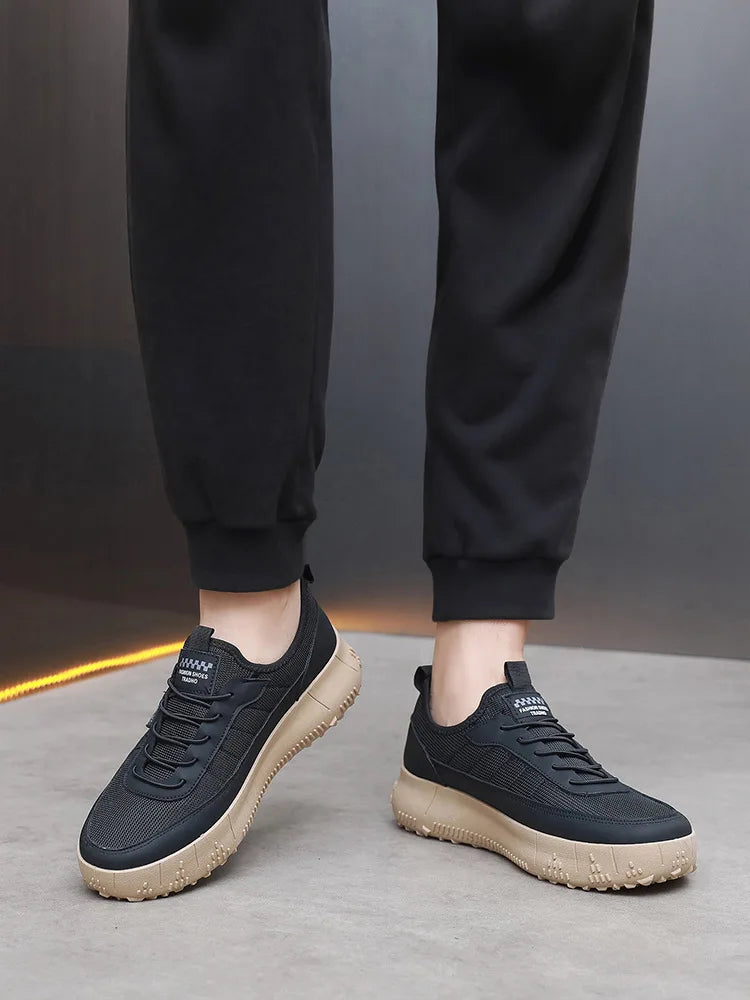 Men’s Casual Sports Shoes – Comfortable, Breathable, Round-Toe, Soft-Soled, Fashionable & Versatile Footwear.