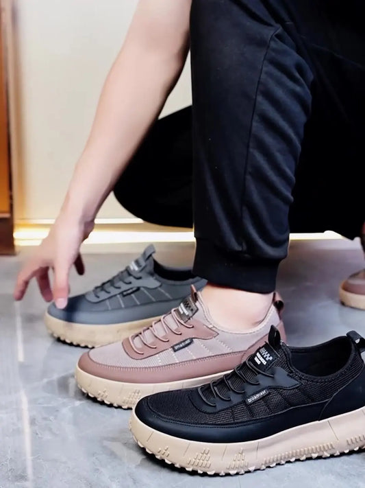 Men’s Casual Sports Shoes – Comfortable, Breathable, Round-Toe, Soft-Soled, Fashionable & Versatile Footwear.