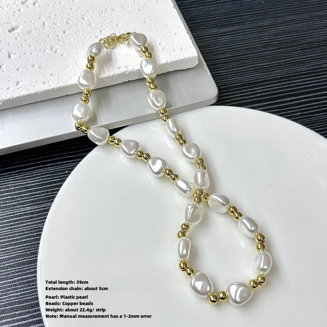 Women’s Pearl Choker Necklace – Stylish Clavicle Chain Pendant
