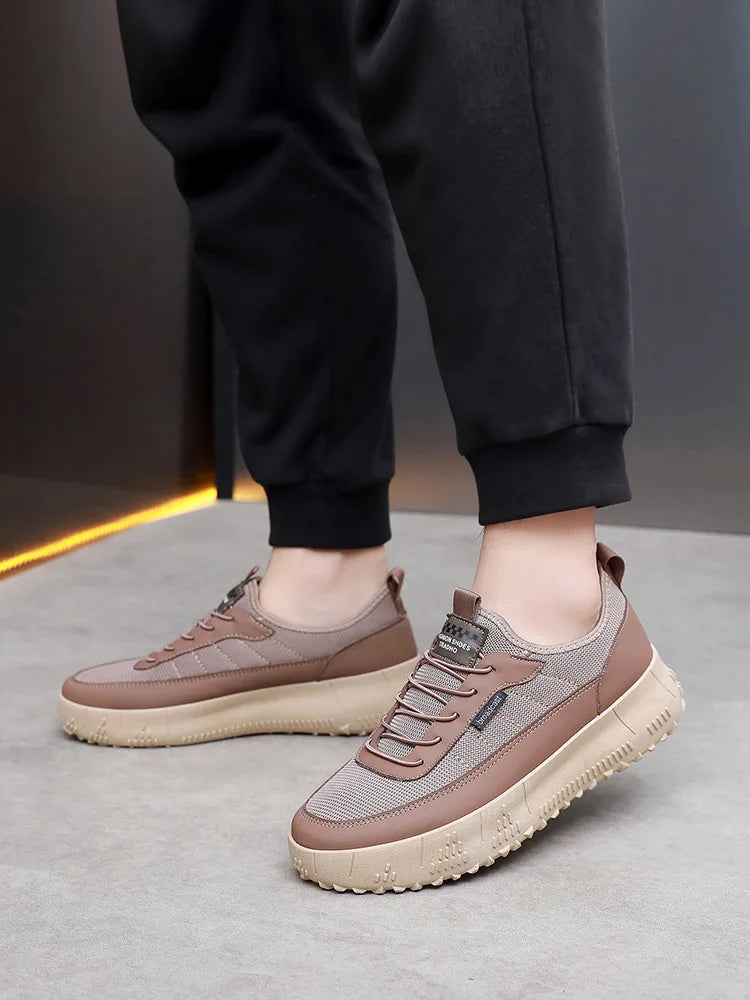 Men’s Casual Sports Shoes – Comfortable, Breathable, Round-Toe, Soft-Soled, Fashionable & Versatile Footwear.