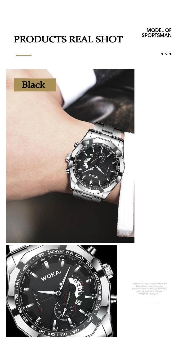 UTHAI CQ277 Men’s Business Quartz Watch – Calendar Luxury Gift