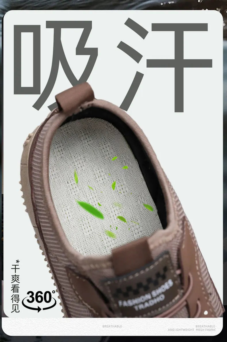 Men’s Casual Sports Shoes – Comfortable, Breathable, Round-Toe, Soft-Soled, Fashionable & Versatile Footwear.