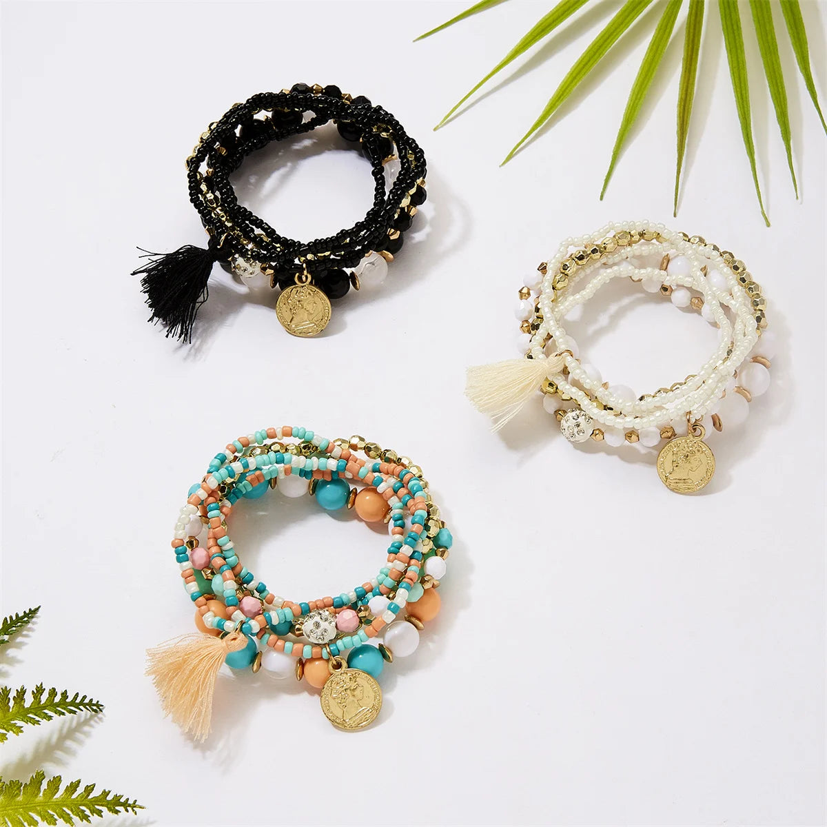 Bohemia Multicolor Beaded Tassel Bracelet – Handmade Summer Jewelry