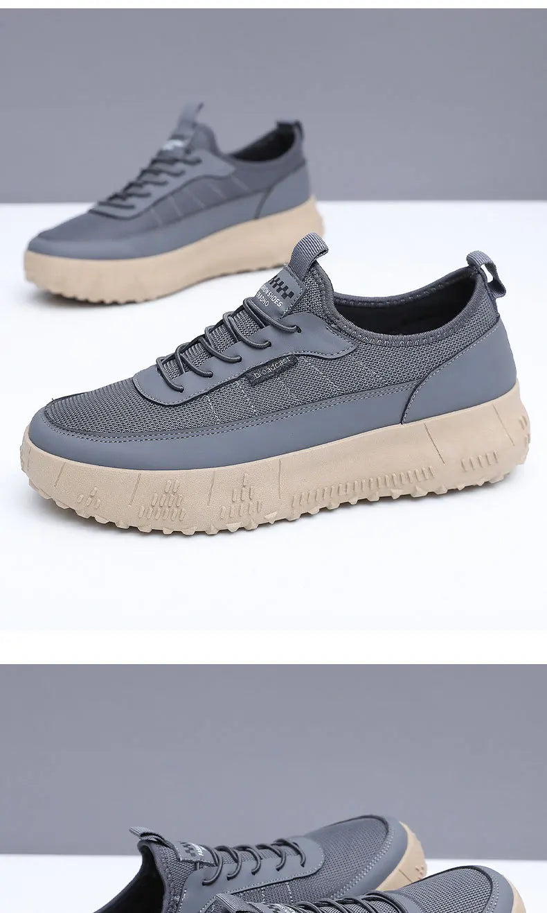 Men’s Casual Sports Shoes – Comfortable, Breathable, Round-Toe, Soft-Soled, Fashionable & Versatile Footwear.