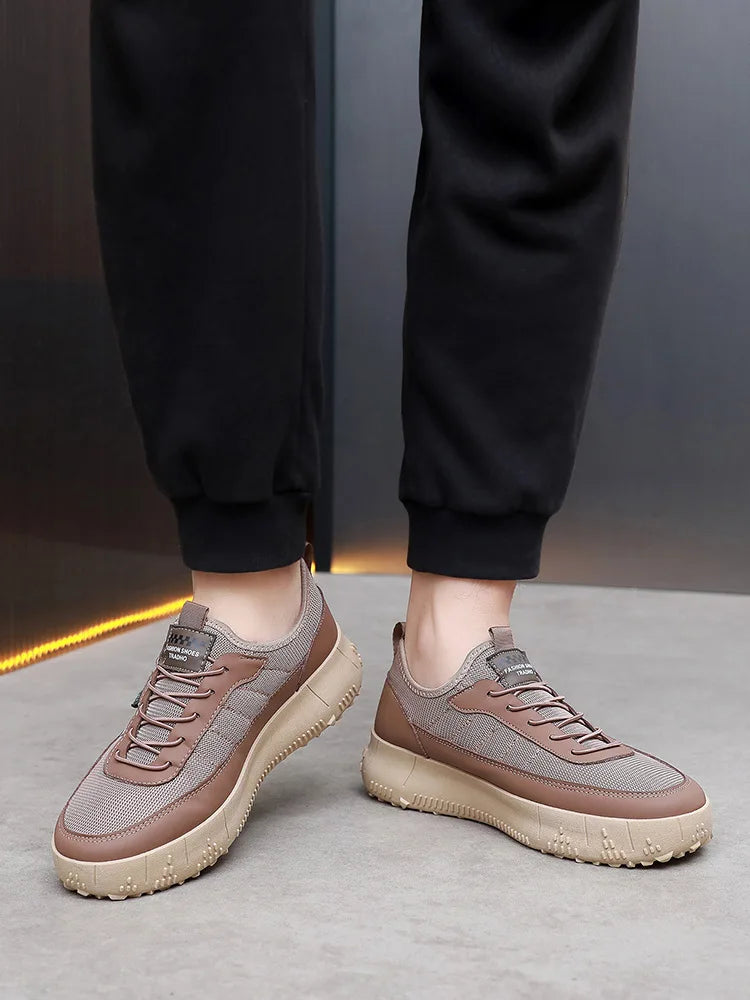 Men’s Casual Sports Shoes – Comfortable, Breathable, Round-Toe, Soft-Soled, Fashionable & Versatile Footwear.