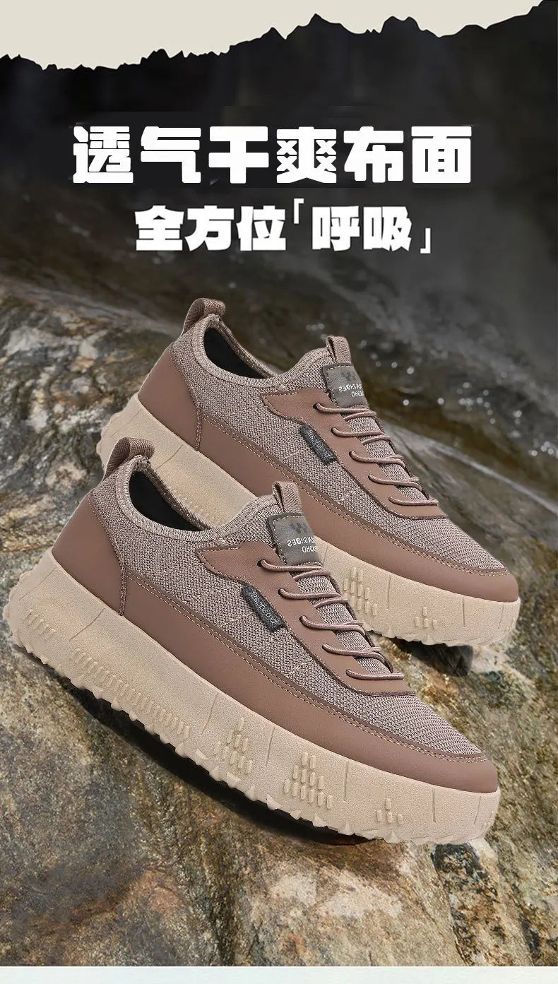 Men’s Casual Sports Shoes – Comfortable, Breathable, Round-Toe, Soft-Soled, Fashionable & Versatile Footwear.