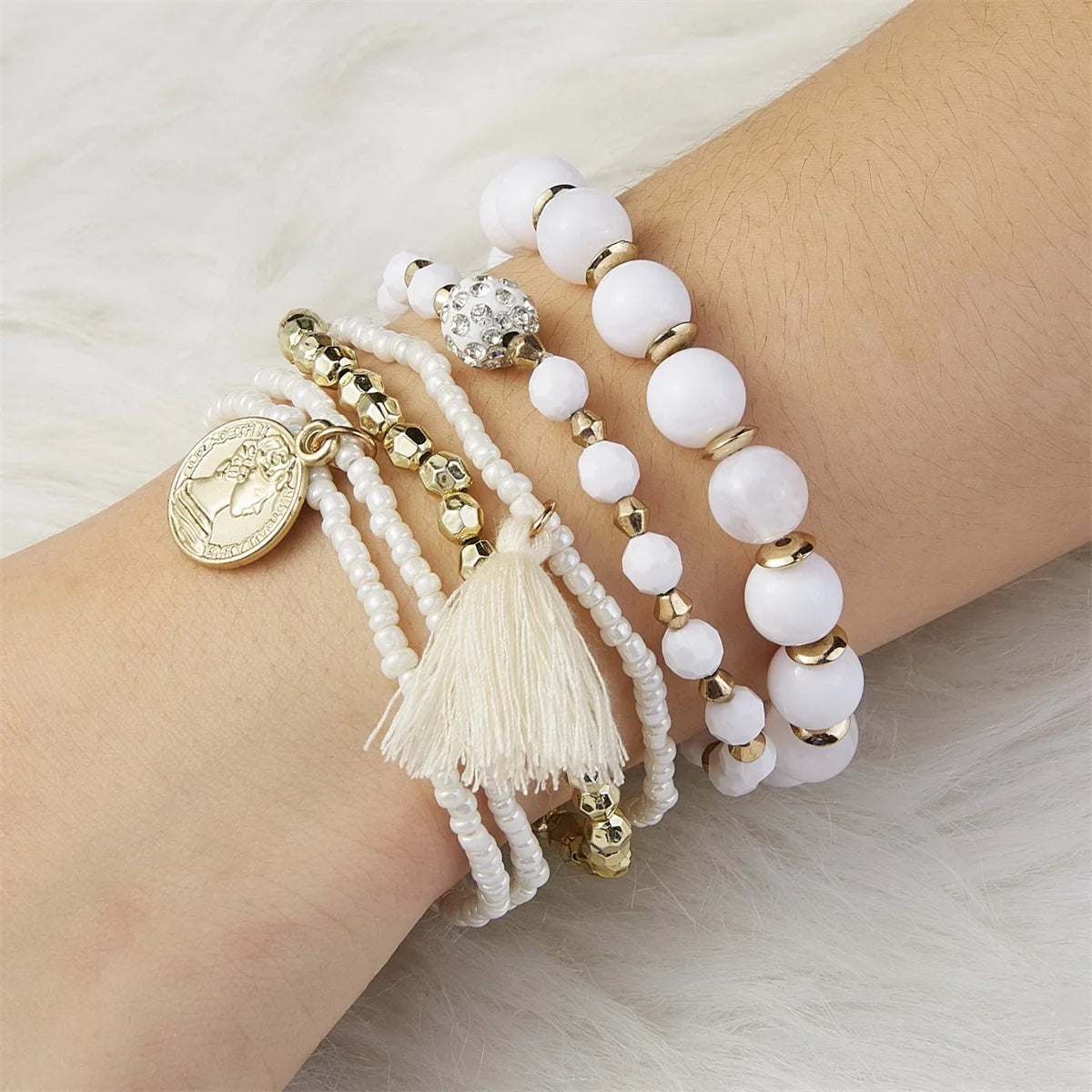 Bohemia Multicolor Beaded Tassel Bracelet – Handmade Summer Jewelry