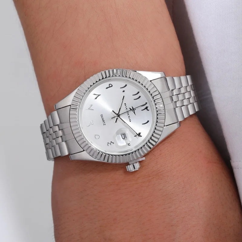 Men’s Luxury Quartz Watch – Stainless Steel, Business & Sport Style