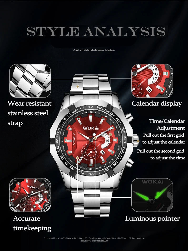 UTHAI CQ277 Men’s Business Quartz Watch – Calendar Luxury Gift