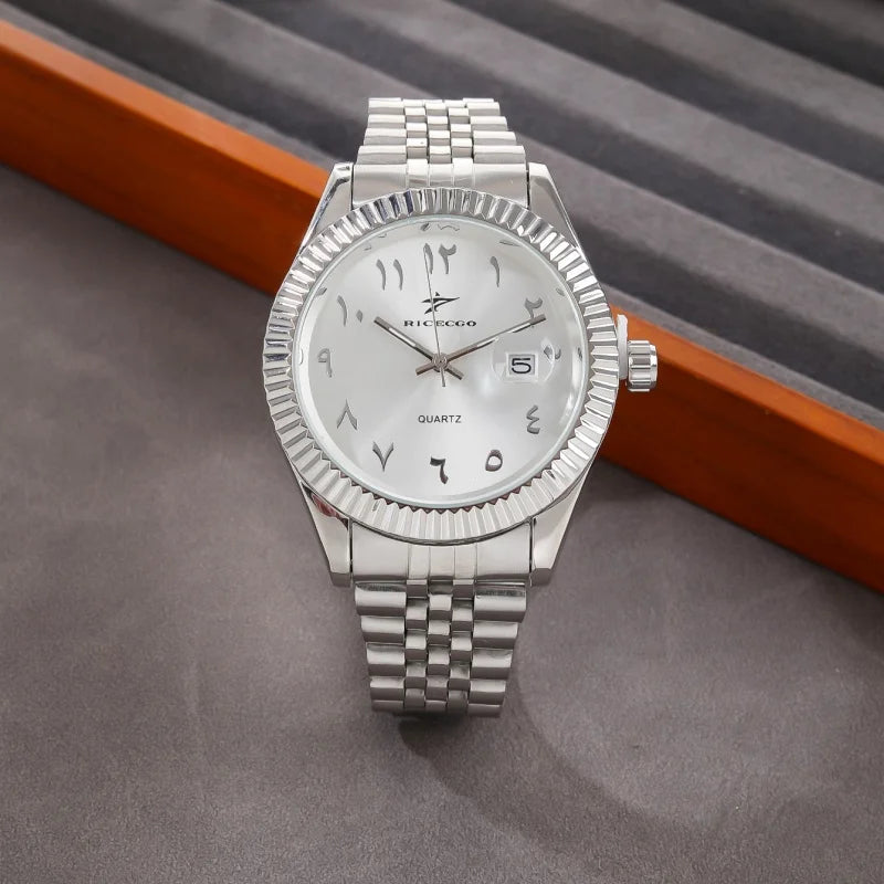 Men’s Luxury Quartz Watch – Stainless Steel, Business & Sport Style