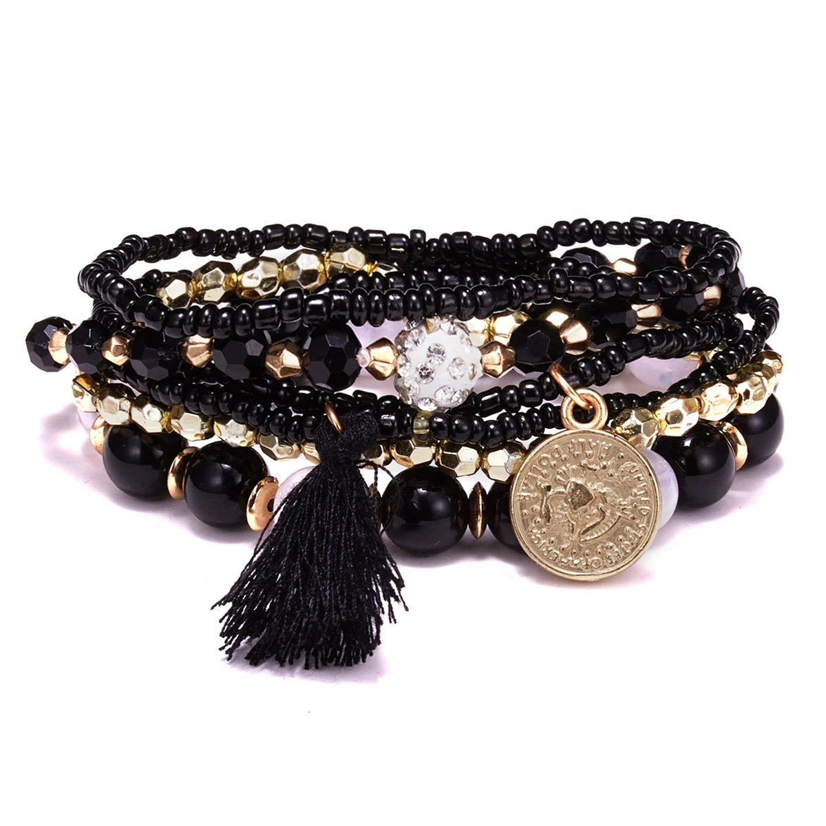 Bohemia Multicolor Beaded Tassel Bracelet – Handmade Summer Jewelry