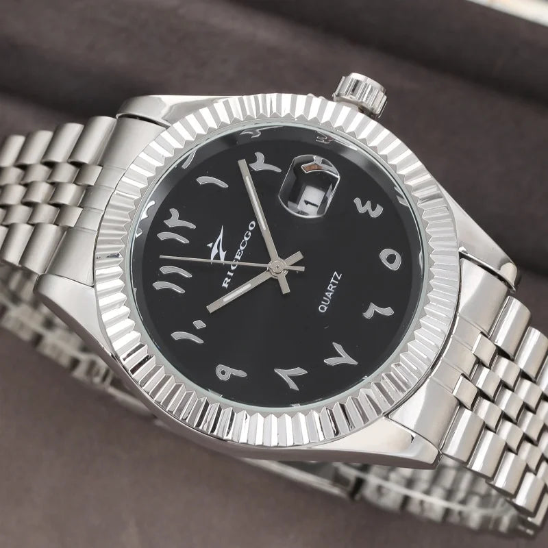 Men’s Luxury Quartz Watch – Stainless Steel, Business & Sport Style