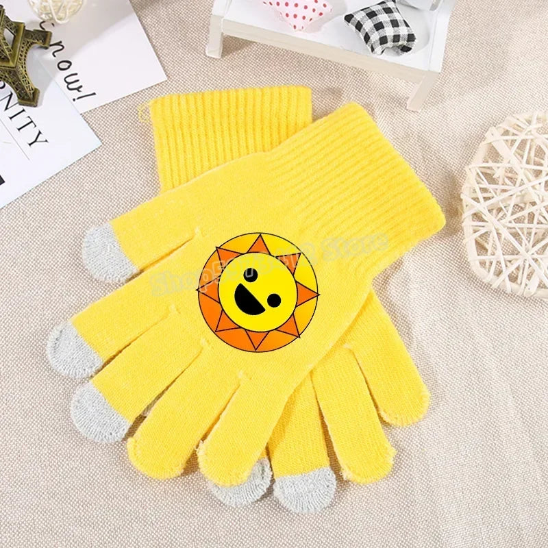 Incredibox Sprunki Kids Knitted Gloves – Winter Warm Cartoon Anime Fashion Accessories for Boys & Girls, Perfect Birthday Gift.
